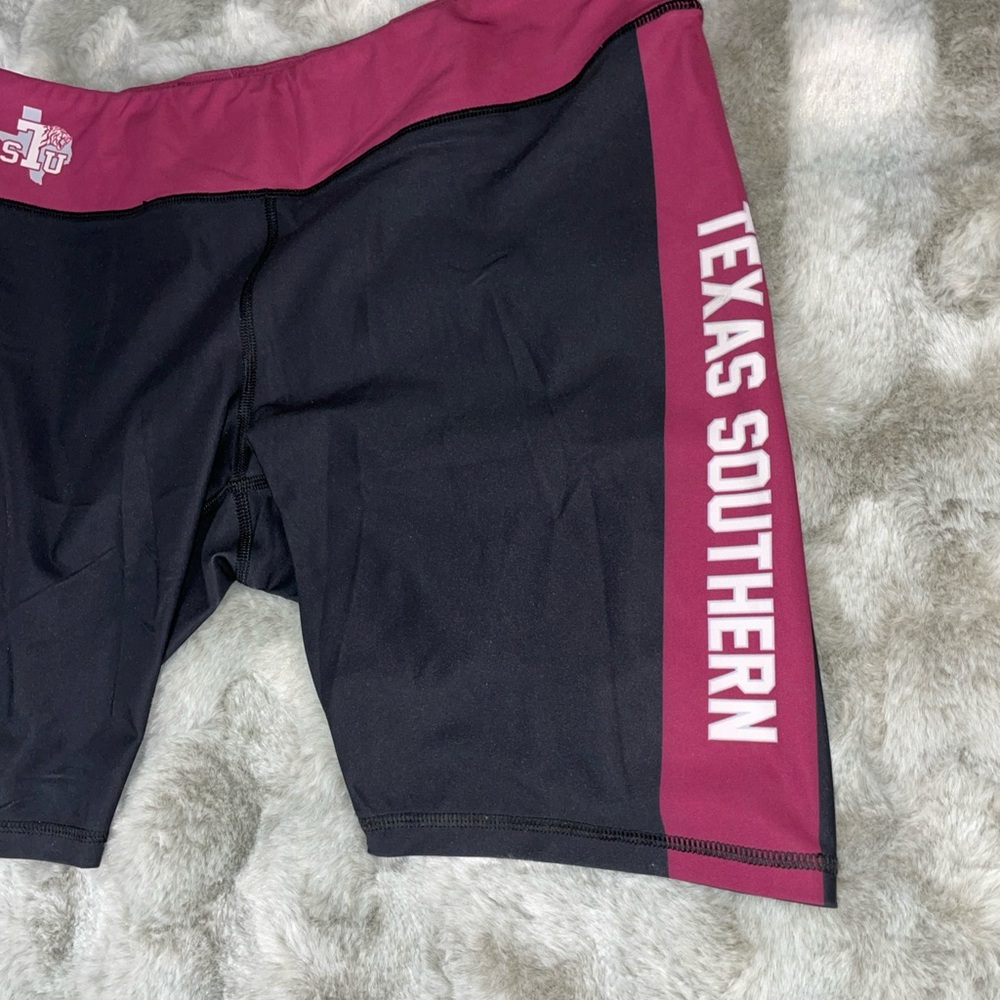 Vive La Fete Texas Southern University TSU Biker Shorts Maroon Black XL-0690 - Picture 2 of 6
